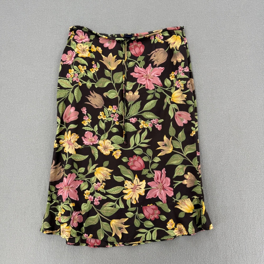 Gap Floral Rayon Lightweight Summer Side Zip Straight Pencil Skirt Women Size 8